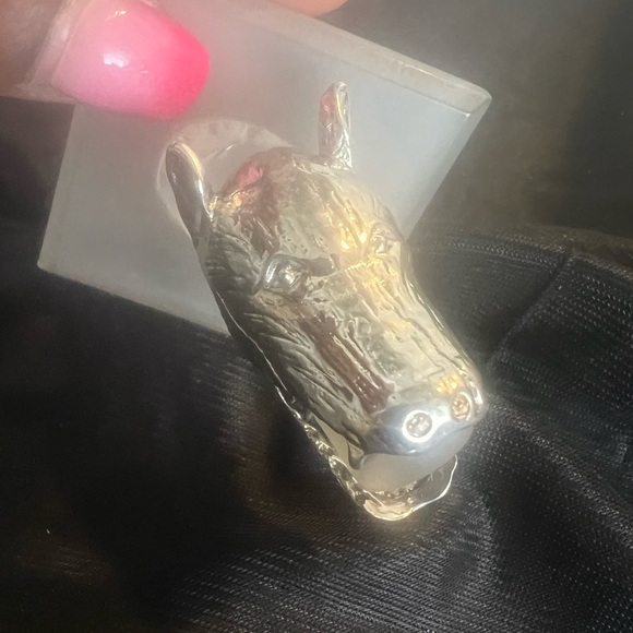 Wolf Bite Ring -Gothic Streetwear Style, Ring 8, silver tone (1) - Picture 2 of 3